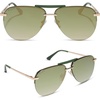 image:imageDIFF Tahoe  Designer Aviator Sunglasses for Women  UV400 Protection FramesGold  Aloe Green Gradient