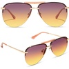 image:imageDIFF Tahoe  Designer Aviator Sunglasses for Women  UV400 Protection FramesGold  Inca Gradient