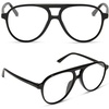 image:imageDIFF Tosca II Designer Blue Light Blocking Glasses  Oversized Aviator Frame  HEV Blue Filtering LensBlack