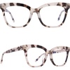 image:imageDIFF Winston Designer Oversized Square Computer Blue Light Blocking Glasses for Men and WomenCream Tortoise