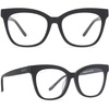 image:imageDIFF Winston Designer Oversized Square Computer Blue Light Blocking Glasses for Men and WomenMatte Black