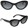 image:imageDIFF Zaria Designer Cat Eye Sunglasses for Women  UV400 ProtectionBlack  Grey Gradient