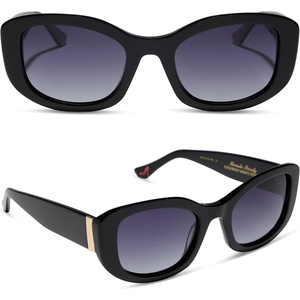 image:imageDIFF  The Devil Wears Prada Miranda Oversized Rectangular Sunglasses for Women  UV400 Polarized Protection  Black  Grey Gradient