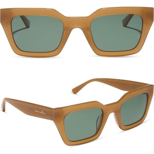 image:imageDIFF  TravisMathew  Solana Modern Cat Eye Sunglasses for Women  UV400 Polarized Protection  Caramel  G15