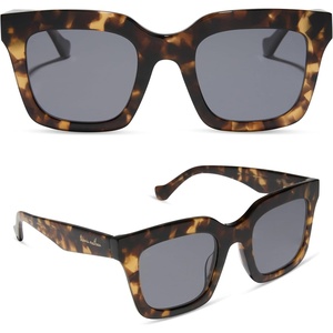 image:imageDIFF  TravisMathew  Valencia Oversized Square Sunglasses for Women  UV400 Polarized ProtectionTortoise  Grey