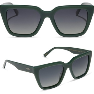 image:imageDIFF Amara Square Oversized Sunglasses for Women  100 UVAUVB ProtectionFairway Green  Grey Gradient