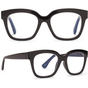image:imageDIFF Ava 175 Reading Glasses  Blue Light Blocking Oversized Readers  Lightweight Designer Black Frames