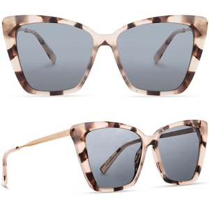 image:imageDIFF Becky II Cream Tortoise Oversized Cat Eye Sunglasses for Women  Fashionable amp Stylish Frame  100 UV ProtectionCream Tortoise  Grey