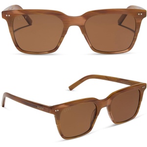 image:imageDIFF Billie Designer Square Sunglasses for Men and Women UV400 Protection Classic styleLonghorn