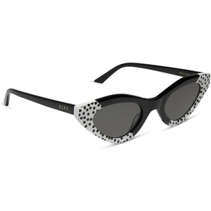 image:imageDIFF Emily in Paris  Emily Cat Eye Designer Sunglasses for Women  UV400 Protection  Midnight Polka Dot  Chic Grey