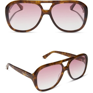 image:imageDIFF For Love amp Lemons  Pauline Oversized Navigator Sunglasses for Women  UV400 ProtectionHoney Tortoise  Rose Gradient