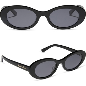 image:imageDIFF For Love amp Lemons  Sabrina Oval 90s Sunglasses for Women  UV400 ProtectionBlack  Grey