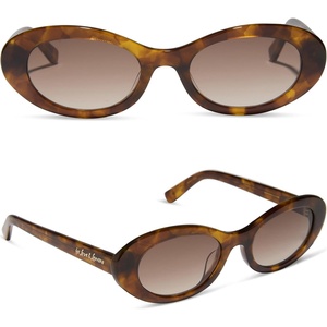 image:imageDIFF For Love amp Lemons  Sabrina Oval 90s Sunglasses for Women  UV400 ProtectionHoney Tortoise  Brown Gradient
