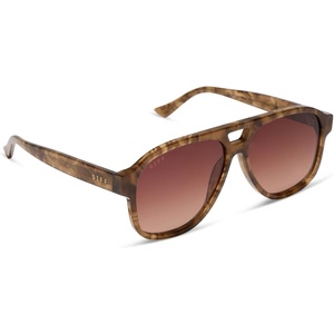 image:imageDIFF Jessie James Decker Nash JJD Aviator Designer Sunglasses for Women UV400 ProtectionBlack Walnut Tortoise  Brown Gradient