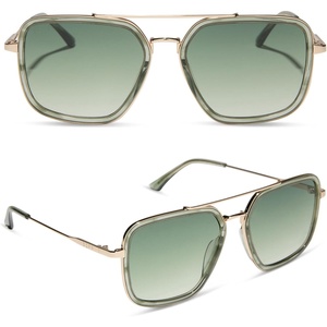 image:imageDIFF Jordan Designer Navigator Sunglasses for Women  100 UVAUVB Protection  Solid FramesCool Matcha