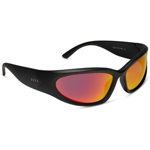 image:imageDIFF Sport Sunglasses Side Out Lightweight Wraparound Polarized Sunglasses UV400 ProtectionMatte Black