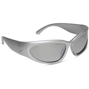 image:imageDIFF Sport Sunglasses Side Out Lightweight Wraparound Polarized Sunglasses UV400 ProtectionSilver  Silver Mirror
