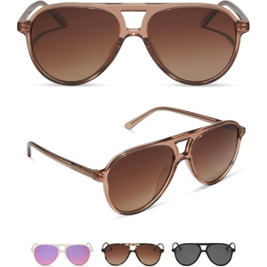 image:imageDIFF Tosca II Aviator Sunglasses for Women  Fashionable amp Trendy  UV400 ProtectionCaf Ole  Brown Gradient