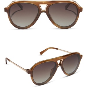 image:imageDIFF Tosca III Designer Aviator Sunglasses for Women  Fashionable amp Trendy Style  UV400 ProtectionTawny Tortoise