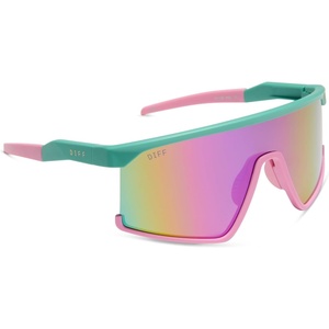 image:imageDIFF Turquoise amp Pink Rush Mirror Sunglasses  Spike Shield Eyewear