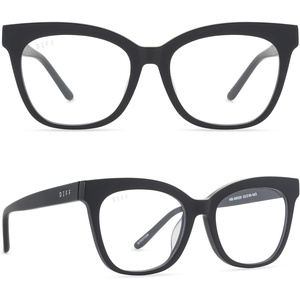image:imageDIFF Winston Designer Oversized Square Computer Blue Light Blocking Glasses for Men and WomenMatte Black