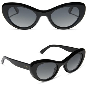 image:imageDIFF Zaria Designer Cat Eye Sunglasses for Women  UV400 ProtectionBlack  Grey Gradient