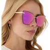 image:imageDIFF Becky V Designer Cat Eye Sunglasses for Women UV400Gold  Pink Rush Mirror