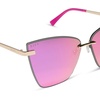 image:imageDIFF Becky V Designer Cat Eye Sunglasses for Women UV400Gold  Pink Rush Mirror