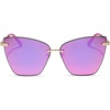 image:imageDIFF Becky V Designer Cat Eye Sunglasses for Women UV400Gold  Pink Rush Mirror