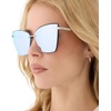 image:imageDIFF Becky V Designer Cat Eye Sunglasses for Women UV400Silver  Lavender Mirror