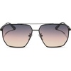 image:imageDIFF Berkely Navigator Sunglasses for Women  UV400 Protection  Modern Metal FramesBlack