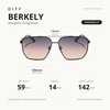 image:imageDIFF Berkely Navigator Sunglasses for Women  UV400 Protection  Modern Metal FramesBlack
