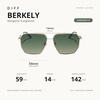 image:imageDIFF Berkely Navigator Sunglasses for Women  UV400 Protection  Modern Metal FramesChampagne Gold  Aloe Green Gradient