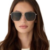 image:imageDIFF Berkely Navigator Sunglasses for Women  UV400 Protection  Modern Metal FramesChampagne Gold  Aloe Green Gradient
