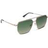 image:imageDIFF Berkely Navigator Sunglasses for Women  UV400 Protection  Modern Metal FramesChampagne Gold  Aloe Green Gradient