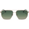 image:imageDIFF Berkely Navigator Sunglasses for Women  UV400 Protection  Modern Metal FramesChampagne Gold  Aloe Green Gradient
