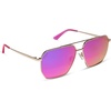 image:imageDIFF Berkely Navigator Sunglasses for Women  UV400 Protection  Modern Metal FramesGold  Pink Rush Mirror