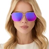 image:imageDIFF Berkely Navigator Sunglasses for Women  UV400 Protection  Modern Metal FramesGold  Pink Rush Mirror