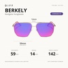 image:imageDIFF Berkely Navigator Sunglasses for Women  UV400 Protection  Modern Metal FramesGold  Pink Rush Mirror