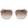 image:imageDIFF Berkely Navigator Sunglasses for Women  UV400 Protection  Modern Metal FramesGold