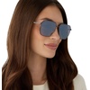 image:imageDIFF Berkely Navigator Sunglasses for Women  UV400 Protection  Modern Metal FramesGunmetal  Slate Gradient Flash