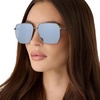 image:imageDIFF Berkely Navigator Sunglasses for Women  UV400 Protection  Modern Metal FramesGunmetal  Slate Gradient Flash