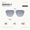 image:imageDIFF Berkely Navigator Sunglasses for Women  UV400 Protection  Modern Metal FramesGunmetal  Slate Gradient Flash