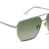 image:imageDIFF Berkely Navigator Sunglasses for Women  UV400 Protection  Modern Metal FramesSilver  Cool Matcha Gradient