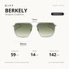 image:imageDIFF Berkely Navigator Sunglasses for Women  UV400 Protection  Modern Metal FramesSilver  Cool Matcha Gradient