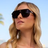 image:imageDIFF Cameron Navigator Sunglasses for Women  100 UV Polarized Protection  Solid FramesBlack
