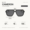 image:imageDIFF Cameron Navigator Sunglasses for Women  100 UV Polarized Protection  Solid FramesBlack