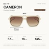image:imageDIFF Cameron Navigator Sunglasses for Women  100 UV Polarized Protection  Solid FramesCourtside Ivory  Brown Gradient