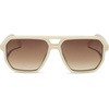 image:imageDIFF Cameron Navigator Sunglasses for Women  100 UV Polarized Protection  Solid FramesCourtside Ivory  Brown Gradient