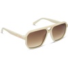 image:imageDIFF Cameron Navigator Sunglasses for Women  100 UV Polarized Protection  Solid FramesCourtside Ivory  Brown Gradient